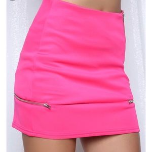 Zippered Mini Skirt